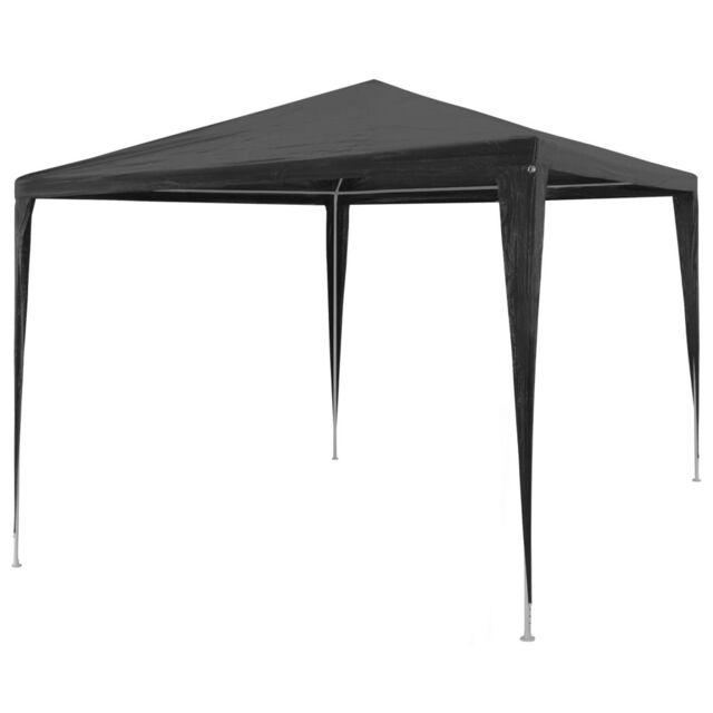 Berkfield Home Party Tent 3x3 m PE Anthracite in Black - image 1