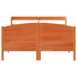 Berkfield Home Decorative Bed Frame without Mattress Wax Brown 160x200 cm Solid - thumbnail 4