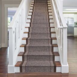 runrug Brown Inca Stair Carpet Runner - Size: 80 cm x 600 cm