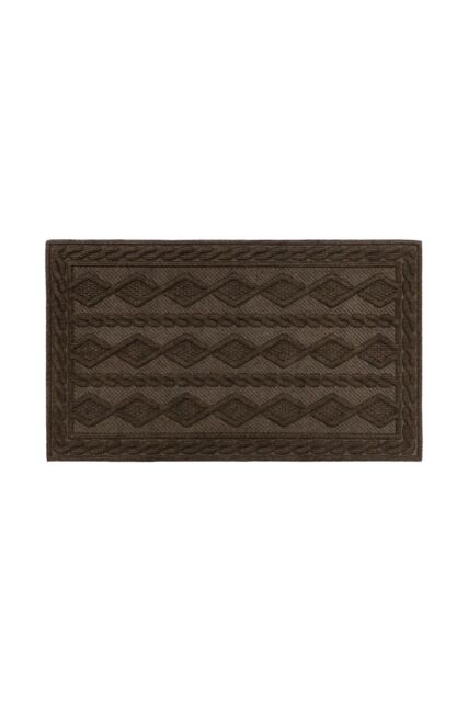 JVL Knit Rubber Backed Indoor Doormat 45x75cm Brown - Size: 45 cm x 75 cm - image 1