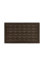 JVL Knit Rubber Backed Indoor Doormat 45x75cm Brown - Size: 45 cm x 75 cm - thumbnail 1
