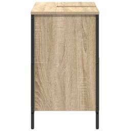 Berkfield Home Bathroom Basin Cabinet with Drawers Sonoma Oak 60x34.5x60 cm in Brown - thumbnail 7