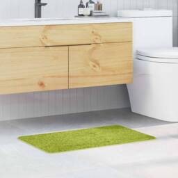 Berkfield Home Bath Mat Rectangular Green 50x80 cm Polypropylen Non-Slip - Size: Medium - thumbnail 2