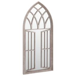Berkfield Home Garden Mirror Sand 100x45 cm Iron for Outdoor Use in Beige - thumbnail 3