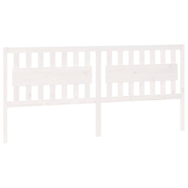 Berkfield Home Bed Headboard White 205.5x4x100 cm Solid Wood Pine - image 1