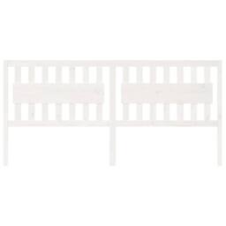 Berkfield Home Bed Headboard White 205.5x4x100 cm Solid Wood Pine - thumbnail 3