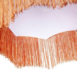 Happy Homewares Golden Ochre Victorian Scallop Pendant Light Shade with Long Tassels in Gold - thumbnail 4