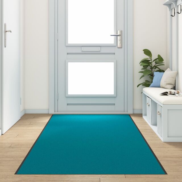 Berkfield Home Washable Doormat in Cyan, 120x400 cm - Size: Medium - image 1