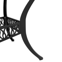 Berkfield Home 5 Piece Garden Dining Set Black Cast Aluminium - thumbnail 5