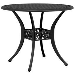 Berkfield Home 5 Piece Garden Dining Set Black Cast Aluminium - thumbnail 3