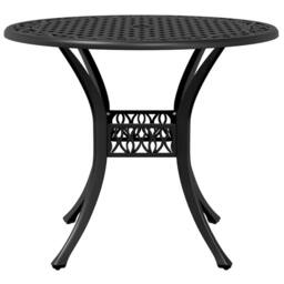 Berkfield Home 5 Piece Garden Dining Set Black Cast Aluminium - thumbnail 4