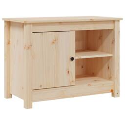 Berkfield Home TV Cabinet 70x36.5x52 cm Solid Wood Pine in Light Brown - thumbnail 3
