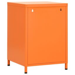 Berkfield Home Nightstands 2 pcs Orange 35x35x51 cm Steel - Size: 35 x 35 x 51 cm - thumbnail 5