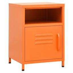Berkfield Home Nightstands 2 pcs Orange 35x35x51 cm Steel - Size: 35 x 35 x 51 cm - thumbnail 2