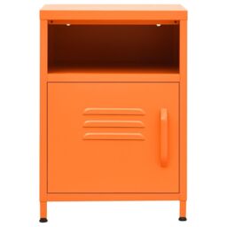 Berkfield Home Nightstands 2 pcs Orange 35x35x51 cm Steel - Size: 35 x 35 x 51 cm - thumbnail 3
