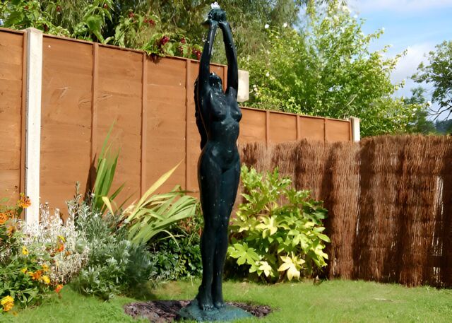 Primrose Aphrodite Figurine Water Feature Cascading Fountain Statue 162cm in Navy - image 1