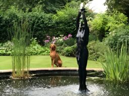Primrose Aphrodite Figurine Water Feature Cascading Fountain Statue 162cm in Navy - thumbnail 4