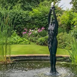 Primrose Aphrodite Figurine Water Feature Cascading Fountain Statue 162cm in Navy - thumbnail 2