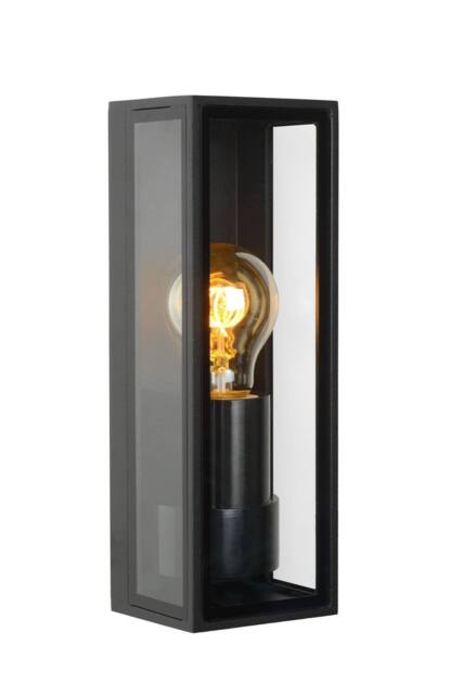 Lucide 'DUKAN' Dimmable Stylish Decorative Mountable Outdoor Wall Light 1xE27 in Black - image 1