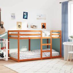 Berkfield Home Bunk Bed without Mattress Wax Brown 90x190 cm Single Solid Wood Pine