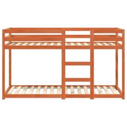 Berkfield Home Bunk Bed without Mattress Wax Brown 90x190 cm Single Solid Wood Pine - thumbnail 4