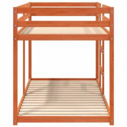 Berkfield Home Bunk Bed without Mattress Wax Brown 90x190 cm Single Solid Wood Pine - thumbnail 5