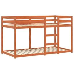 Berkfield Home Bunk Bed without Mattress Wax Brown 90x190 cm Single Solid Wood Pine - thumbnail 3