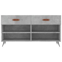 Berkfield Home Shoe Bench Concrete Grey 102x35x55 cm Engineered Wood - Size: 102 x 35 x 55 cm - thumbnail 6