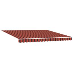 Berkfield Home Manual Retractable Awning Orange & Brown 400x350 cm - thumbnail 4