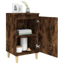 Berkfield Home Bedside Cabinets 2 pcs Smoked Oak 40x35x70 cm Engineered Wood in Brown - Size: 40 x 35 x 70 cm - thumbnail 4