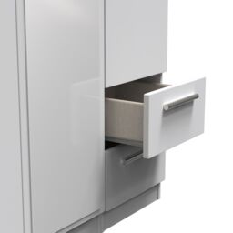 Ready Assembled 2 U Windsor Triple Mirror + Drawer Wardrobe (Ready Assembled) in Mid Grey - thumbnail 7