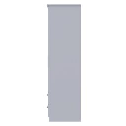 Ready Assembled 2 U Windsor Triple Mirror + Drawer Wardrobe (Ready Assembled) in Mid Grey - thumbnail 2
