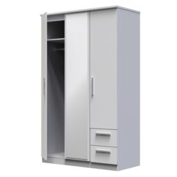 Ready Assembled 2 U Windsor Triple Mirror + Drawer Wardrobe (Ready Assembled) in Mid Grey - thumbnail 5