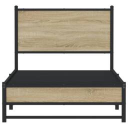 Berkfield Home Metal Bed Frame without Mattress Sonoma Oak 80x200 cm in Brown - thumbnail 5