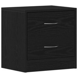 Berkfield Home Bedside Cabinet Black Oak 40x30x40 cm Engineered Wood - Size: 40 x 30 x 40 cm - thumbnail 2