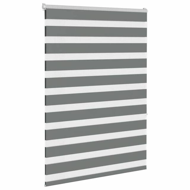 Berkfield Home Elegant Zebra Blind Dark Grey 105x150 cm Fabric Width 100.9 cm Po - image 1