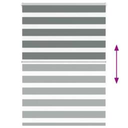 Berkfield Home Elegant Zebra Blind Dark Grey 105x150 cm Fabric Width 100.9 cm Po - thumbnail 5
