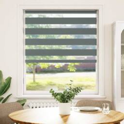Berkfield Home Elegant Zebra Blind Dark Grey 105x150 cm Fabric Width 100.9 cm Po - thumbnail 3