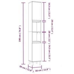 Berkfield Home Durable 3 Piece Bathroom Furniture Set White Engineered Wood - thumbnail 9