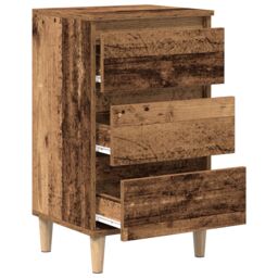 Berkfield Home Bedside Cabinet Old Wood 40x35x70 cm Engineered Wood in Brown - Size: 40 x 35 x 70 cm - thumbnail 5