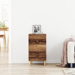 Berkfield Home Bedside Cabinet Old Wood 40x35x70 cm Engineered Wood in Brown - Size: 40 x 35 x 70 cm - thumbnail 4