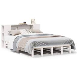 Berkfield Home Bookcase Bed without Mattress White 140x200 cm Solid Wood - thumbnail 1