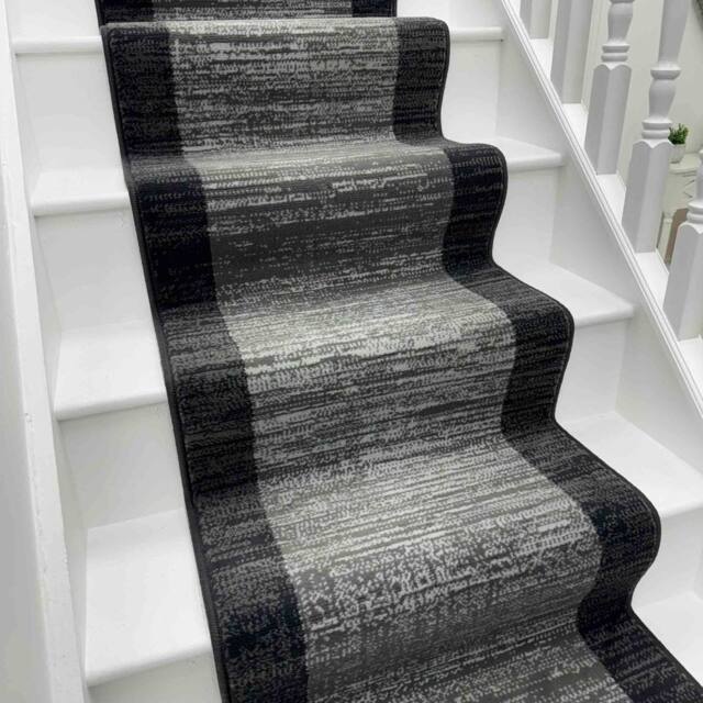 runrug Stair Runner Carpet for Staircases - Soft & Comfy, 9mm - Morning Mist in Dark Grey - Size: 70 cm x 690 cm - image 1