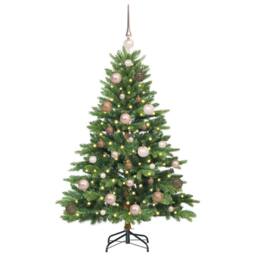 Berkfield Home Artificial Christmas Tree with 150 LEDs Green 120 cm PE & PVC - thumbnail 3