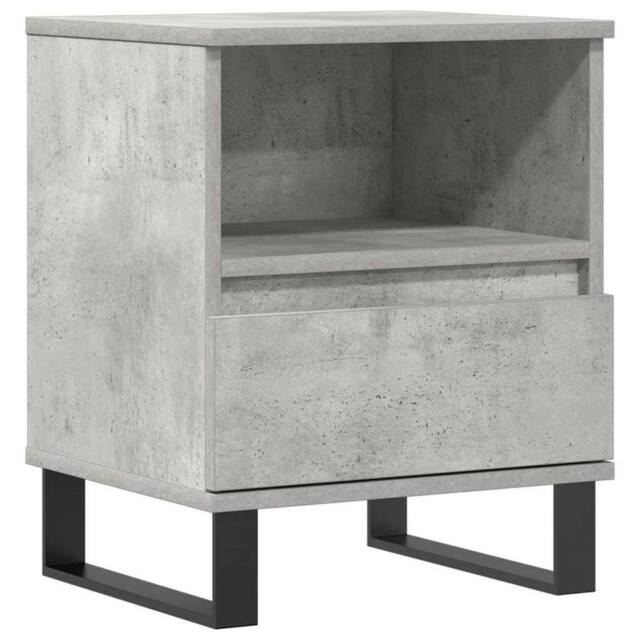 Berkfield Home Bedside Cabinet Concrete Grey 40x35x50 cm Engineered Wood - Size: 40 x 35 x 50 cm - image 1