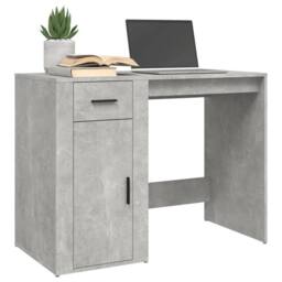 Berkfield Home Desk Concrete Grey 100x49x75 cm Engineered Wood - Size: 100 x 49 x 75 cm - thumbnail 4
