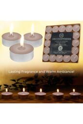 Deco Express Scented 25 Packs Tealights - Log Fire in Beige - thumbnail 6