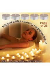 Deco Express Scented 25 Packs Tealights - Log Fire in Beige - thumbnail 5