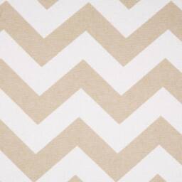 Wyld and Coco Beige Cotton Footstool with Rubberwood Legs - Chevron Pattern - thumbnail 6