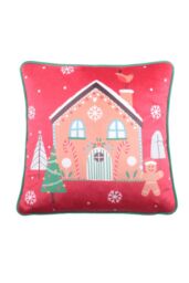 Fusion 'Gingerbread Man' Velvet Filled Cushion - Size: 43 cm x 43 cm - thumbnail 1